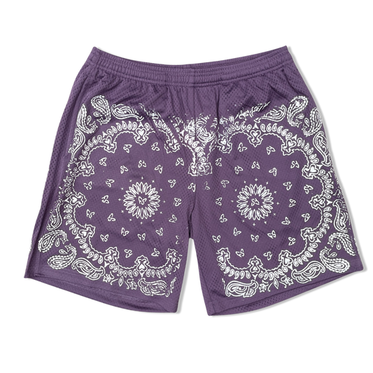 Bandana Mesh Shorts - Dusk Violet